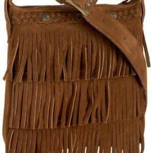 Minnetonka Suede Fringe Crossbody Bag